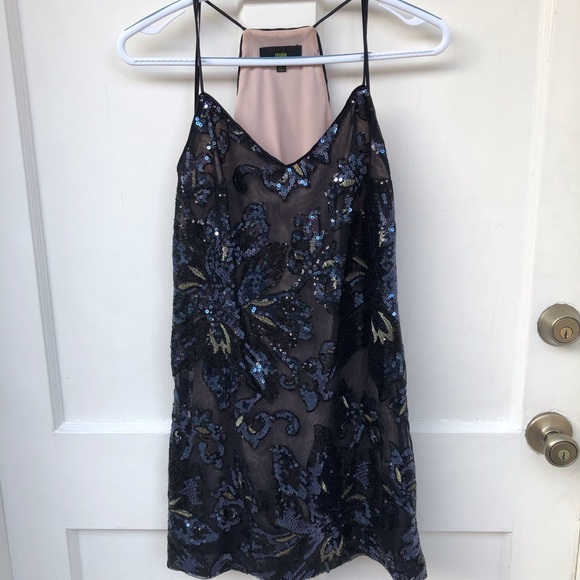 💙 SEQUIN BLUE MINI DRESS - Picture 3 of 6